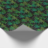 Palmbomen: acryl zomerpatroon. cadeaupapier (Hoek)