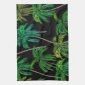 Palmbomen: acryl zomerpatroon. theedoek (Verticaal)