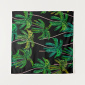 Palmbomen: acryl zomerpatroon. wandkleed (Voorkant (horizontaal))