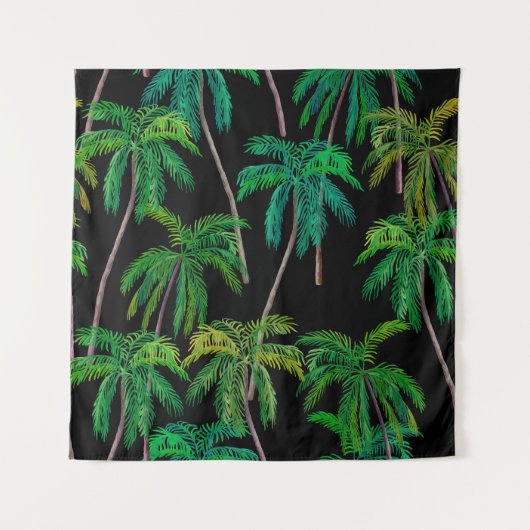 Palmbomen: acryl zomerpatroon. wandkleed (Voorkant)