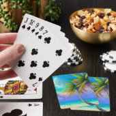 Palmbomen als de Nacht Valt Tropisch  Pokerkaarten (Insitu)