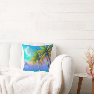 Palmbomen als nachtelijke Herfsten Tropisch Kussen