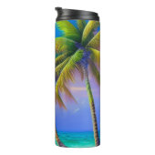 Palmbomen als nachtelijke Herfsten Tropisch Thermosbeker (Geroteerd rechts)