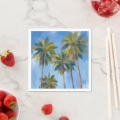 Palmbomen Aquarel Kunst Tropisch Servet (Insitu)