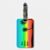 Palmbomen Bagagelabel (Achterkant verticaal)