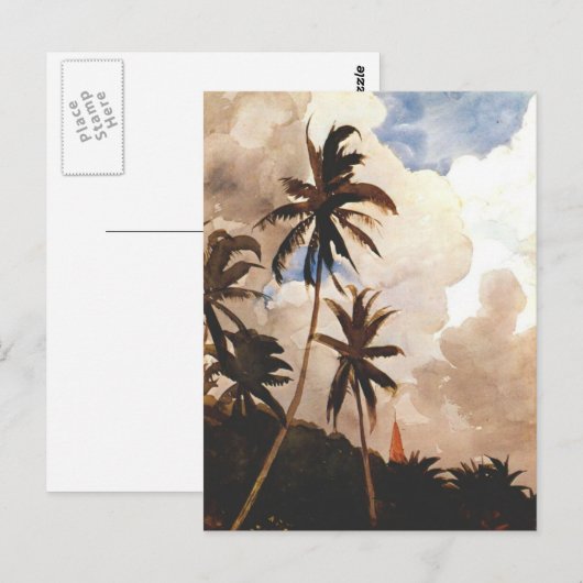 Palmbomen, Bahama's Briefkaart (Voorkant / Achterkant)
