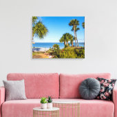 Palmbomen Bayside Morning Canvas Print (Insitu (Woonkamer))