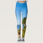Palmbomen Bayside Ochtend Leggings (Voorkant)