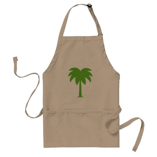 Palmbomen bbq schort voor mannen en vrouwen (Voorkant)