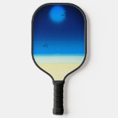 Palmbomen Beach Blue D Pickleball Paddle (Achterkant)