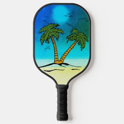 Palmbomen Beach Blue, Pickleball Paddle (Voorkant)