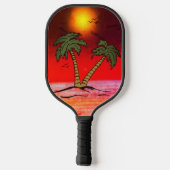 Palmbomen Beach Blue, Pickleball Paddle (Achterkant)