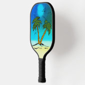 Palmbomen Beach Blue, Pickleball Paddle (Links)