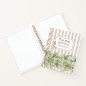 Palmbomen Beige Beach House Guestbook Notitieboek (Binnen)
