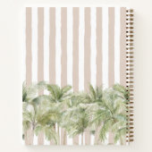 Palmbomen Beige Beach House Guestbook Notitieboek (Achterkant)
