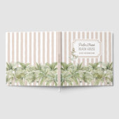 Palmbomen Beige Stripes Beach House Gastenboek (Volledig)