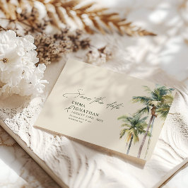 Palmbomen Bestemming Elegante Kust Bruiloft Save The Date