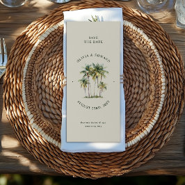 Palmbomen Bestemming Elegante Kust Bruiloft Save The Date