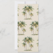 Palmbomen Bestemming Elegante Kust Bruiloft Save The Date (Achterkant)