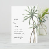 Palmbomen Bestemming Save the Date (Staand voorkant)