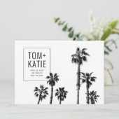 Palmbomen Bewaar de datum voor de bruiloft in Cali Kaart (Staand voorkant)