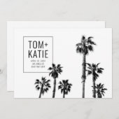 Palmbomen Bewaar de datum voor de bruiloft in Cali Kaart (Voorkant / Achterkant)