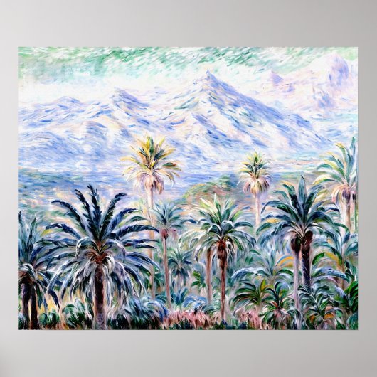 Palmbomen bij Bordighera Poster (Voorkant)