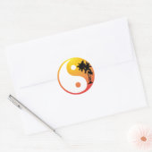 Palmbomen bij Sunset Yin Yang Sticker (Envelop)