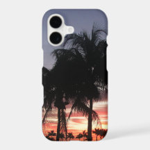 Palmbomen bij zonsondergang