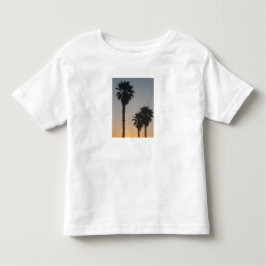 Palmbomen bij zonsondergang kinder shirts