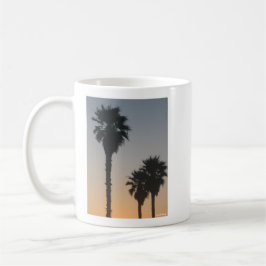 Palmbomen bij zonsondergang koffiemok