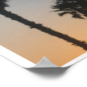 Palmbomen bij zonsondergang poster (Hoek)