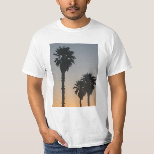 Palmbomen bij zonsondergang t-shirt (Voorkant)
