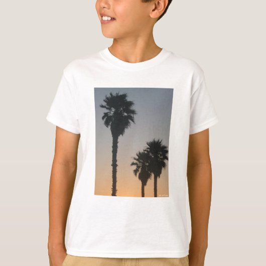 Palmbomen bij zonsondergang t-shirt (Voorkant)