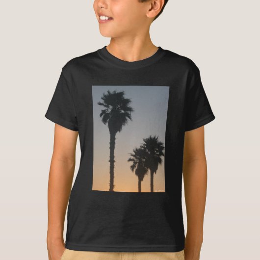 Palmbomen bij zonsondergang t-shirt (Voorkant)
