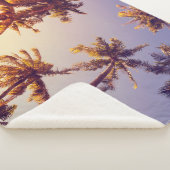 palmbomen blauwe lucht sherpa deken (3/4)