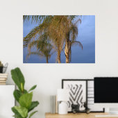 Palmbomen blazen in de zomer van Breeze Poster (Thuiskantoor)
