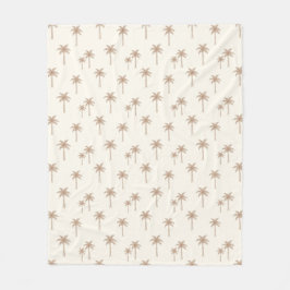 Palmbomen Boho Kust Farmhouse Beige En Taupe Fleece Deken