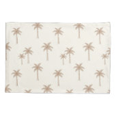 Palmbomen Boho Kust Farmhouse Beige En Taupe Kussensloop (Achterkant)