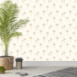Palmbomen Boho Kust Farmhouse Neutraal Beige Behang