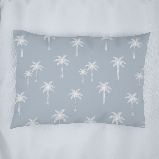 Palmbomen Boho Kust Farmhouse Stof Blauw Kussensloop