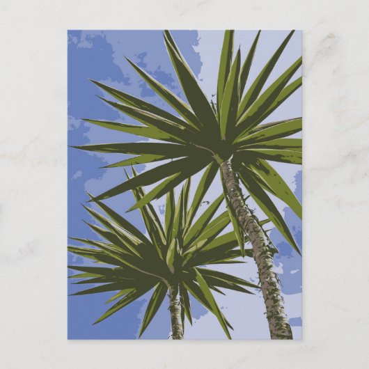 Palmbomen Briefkaart (Voorkant)