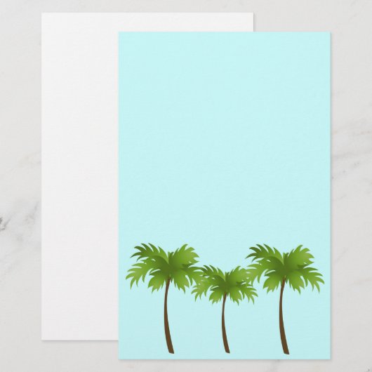 Palmbomen Briefpapier (Voorkant / Achterkant)