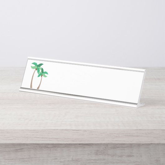 Palmbomen Bureau Naambordje (Voorkant)