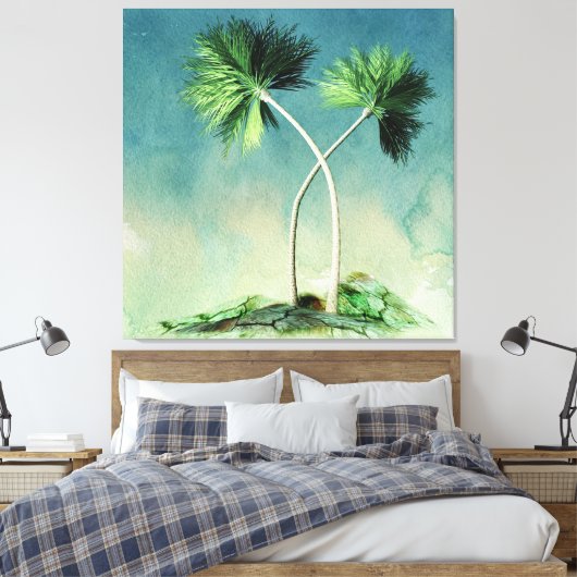 Palmbomen Canvas Afdruk (Insitu (Slaapkamer))