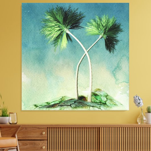 Palmbomen Canvas Afdruk (Insitu (Woonkamer))