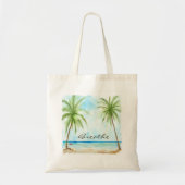 Palmbomen Canvas Canvas tas (Voorkant)