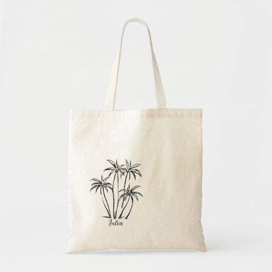Palmbomen Canvas tas voor Beach Bachelorette Party (Voorkant)