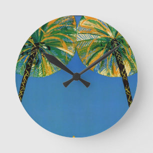 palmbomen Cote D'Azur Clock Ronde Klok