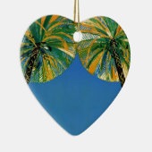  palmbomen Cote d'Azur kerstversiering Keramisch Ornament (Rechts)